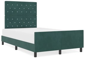 Cama vidaXL Verde Escuro 120x200 cm Veludo