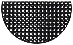 Tapete de porta semicircular 45x75 cm borracha
