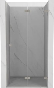 Mexen Lunar-F portas de chuveiro dobráveis direitas 80 cm, transparente, níquel escovado - 836-080-000-97-00-P