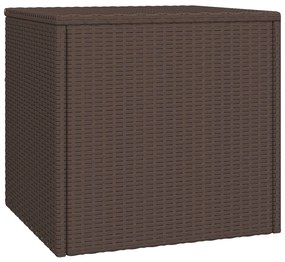 Mesas de apoio para jardim 3 pcs vime PE castanho