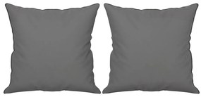 Sofá 2 lugares c/ almofadas 120 cm microfibra cinzento-escuro