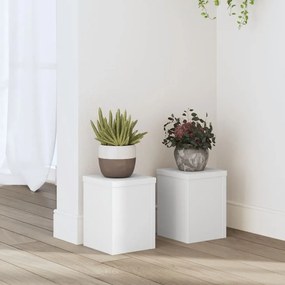 Suportes p/ plantas 2 pcs 15x15x20 cm derivados madeira branco