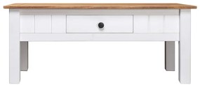 Mesa de centro 100x60x45 cm pinho maciço Panama branco