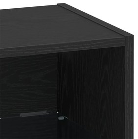 Prateleira Flutuante vidaXL Carvalho Preto 40x28,5x40 cm Madeira Engen