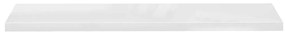 Prateleira de parede suspensa 120x23,5x3,8 cm MDF branco