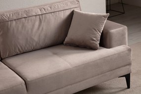 Sofá de 3 Lugares Astana – Bege – 234x78x100 cm