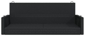 Banco baloiço 119x56x48 cm vime PE preto