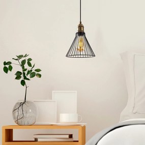 Candeeiro Chandelier Rozye – Preto Antigo – 20 x 20 x 34-124 cm