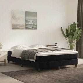 Estrutura de cama com molas 140x190 cm veludo preto