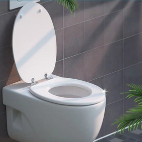 Assento sanitário com descida automática 45,7 x 38 cm Branco