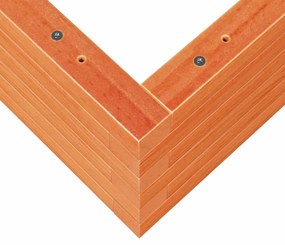 Vaso/floreira de jardim 50x50x23 cm pinho maciço castanho-mel