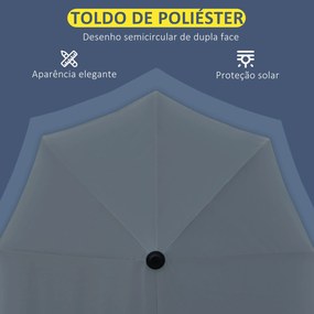 Chapéu de Sol de Parede 190x200x240 cm Chapéu de Sol de Jardim com Man