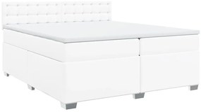 Cama com Molas/Colchão e Luzes Led - 200x200 cm - Couro Artificial Bra