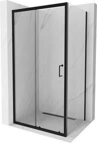 Mexen Apia cabine de duche de correr 100 x 90 cm, transparente, preta - 840-100-090-70-00