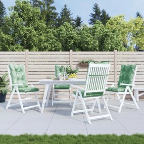 vidaXL Almofadões para cadeiras altas de jardim 4 pcs tecido folhas