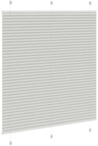 Plissado Cego Cinzento Luz 120x100cm Largura Tecido 119,4 cm