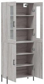 Armário alto 69,5x34x180 cm derivados de madeira sonoma cinza