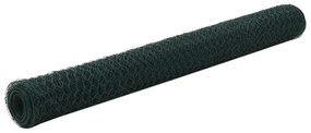 Cerca arame galinheiro 25x1,2 m aço c/ revestimento PVC verde