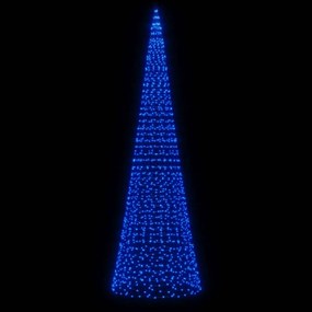 Árvore de Natal LED no mastro 1534 LEDs Azul 500 cm