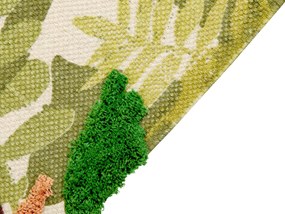 Tapete de algodão multicolor com impressão da selva 80 x 150 cm JANHTO Beliani