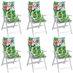 Almofadões p/ cadeira encosto alto 6 pcs tecido oxford multicor