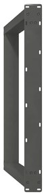 Pés para mesa de jantar em formato de U, 2 peças, antracite, 90x (72-7