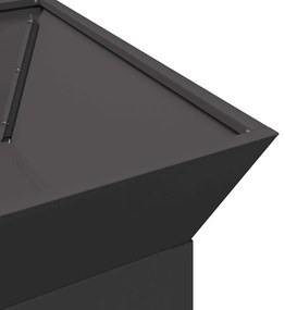 Fire Pit Preto 50 x 50 x 40 cm Aço