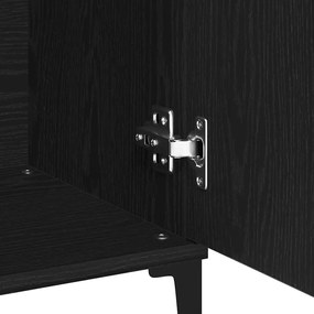 Sideboard vidaXL Preto Carvalho 104x35x70 cm Madeira de Engenharia