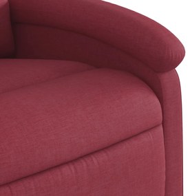 Poltrona de massagens reclinável tecido vermelho tinto