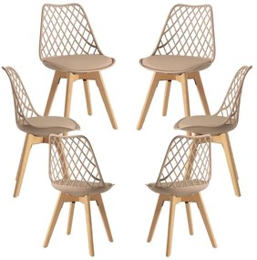 Pack 6 Cadeiras Mima - Trigo