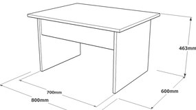 Mesa de Centro VS2 – Castanho, Cinzento, Antracite – 80x46,3x60 cm