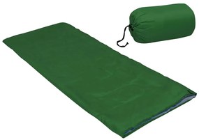 vidaXL Saco-cama infantil tipo envelope leve 670 g 15 ºC verde