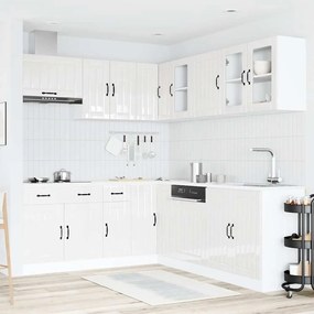 11 peças armário de cozinha conjunto Lucca brilho branco