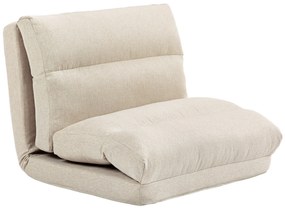 HOMCOM Sofá de Chão Sofá Preguiçoso Sofá Conversível em Cama Inclinável 90°-180° Tecido 70x72x56 cm Bege | Aosom Portugal
