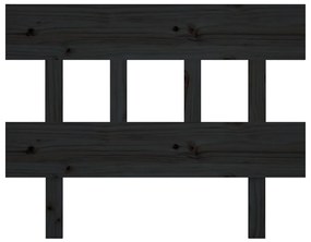 Cabeceira de cama 103,5x3x81 cm pinho maciço preto