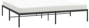 Estrutura de cama 200x200 cm metal preto