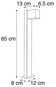 LED Candeeiro de pé inteligente para exterior antracite 65 cm IP44 incl. Wifi GU10 - Baleno Country / Rústico,Moderno