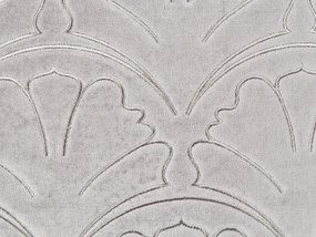 Almofada decorativa com relevo em veludo cinzento 45 x 45 cm GLORIOSA Beliani