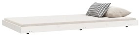 Cama sem colchão 100x200 cm madeira de pinho maciça branco