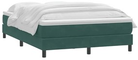 Box Cama primavera com Colchão Verde Escuro 140x210 cm Veludo