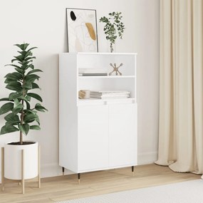 vidaXL Aparador alto 60x36x110 cm derivados de madeira branco