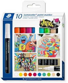 Conjunto de Canetas de Feltro Staedtler Lumocolor 349 10 Peças Multicolor 2,4 mm