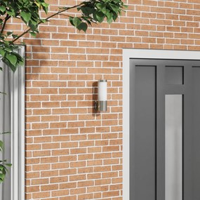 Luminária de Parede Externa vidaXL Prata Aço Inoxidável IP44