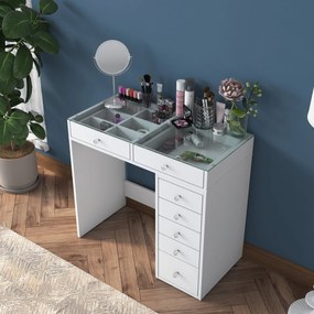Mesa de Maquilhagem BJ107 – Branco – 90x79,8x44,5 cm
