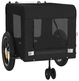 Reboque bicicleta p/ animais tecido oxford/ferro preto