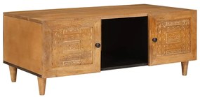 vidaXL Mesa de centro com prateleira Castanho-claro 100 x 54 x 40 cm