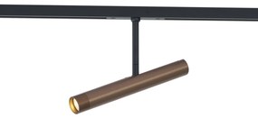 Foco moderno em bronze escuro para sistema de calha monofásico - Slimline Avery Moderno