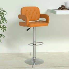 vidaXL Banco de bar couro artificial laranja