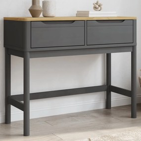vidaXL Mesa consola FLORO 89,5x36,5x73 cm pinho maciço cinzento