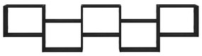 Estante parede cúbica 5 compartimentos derivados madeira preto